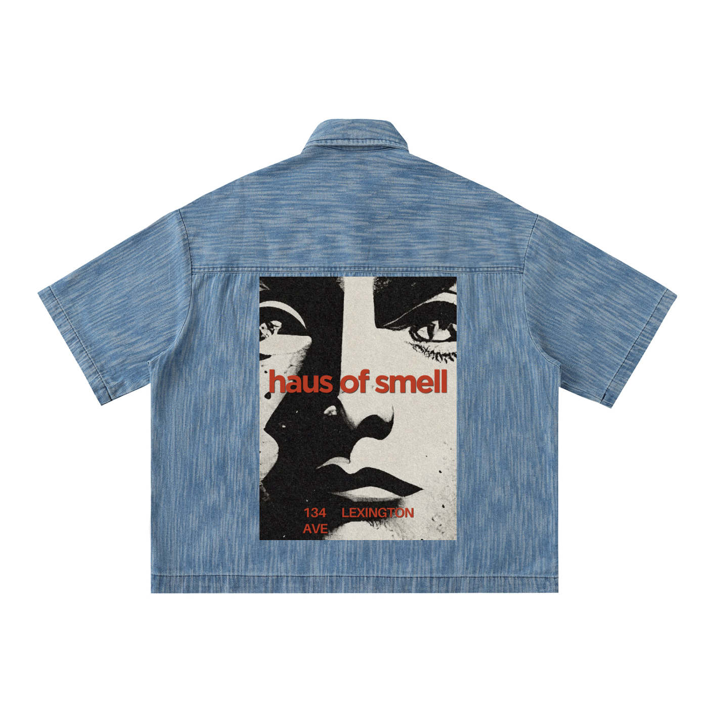 Distressed Wash Short-Sleeve Shirt