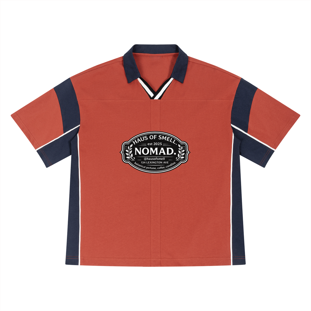 Unisex Boxy Color Block Polo Shirt