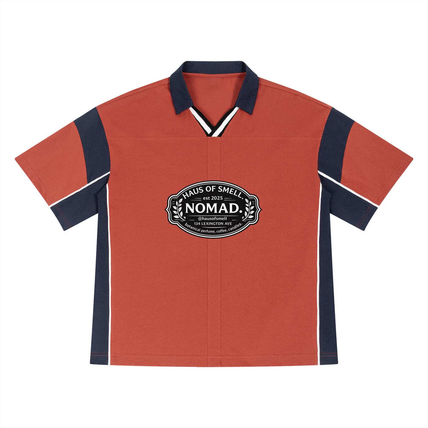 Unisex Boxy Color Block Polo Shirt
