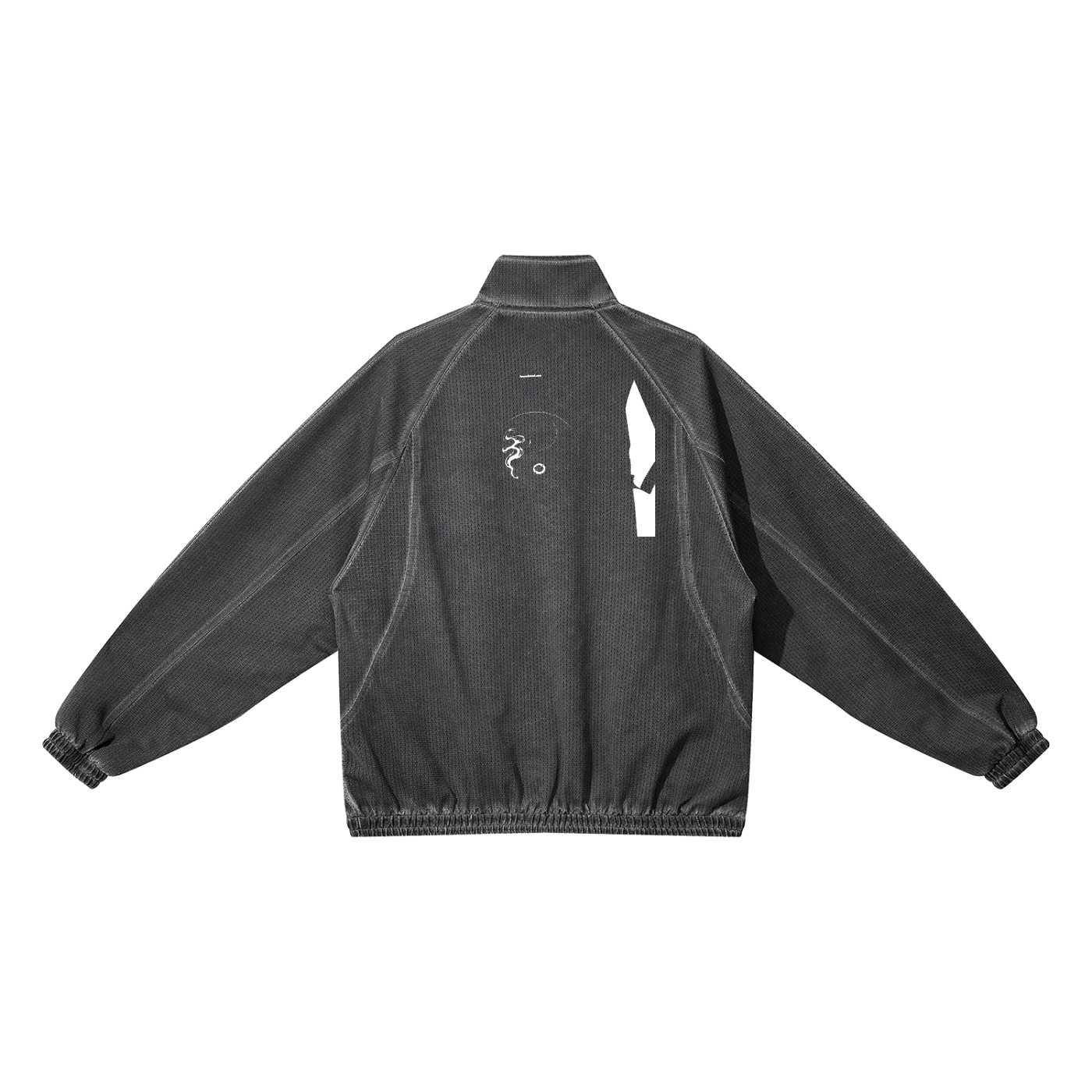 Unisex Vintage Wash Full Zip Mesh Jacket