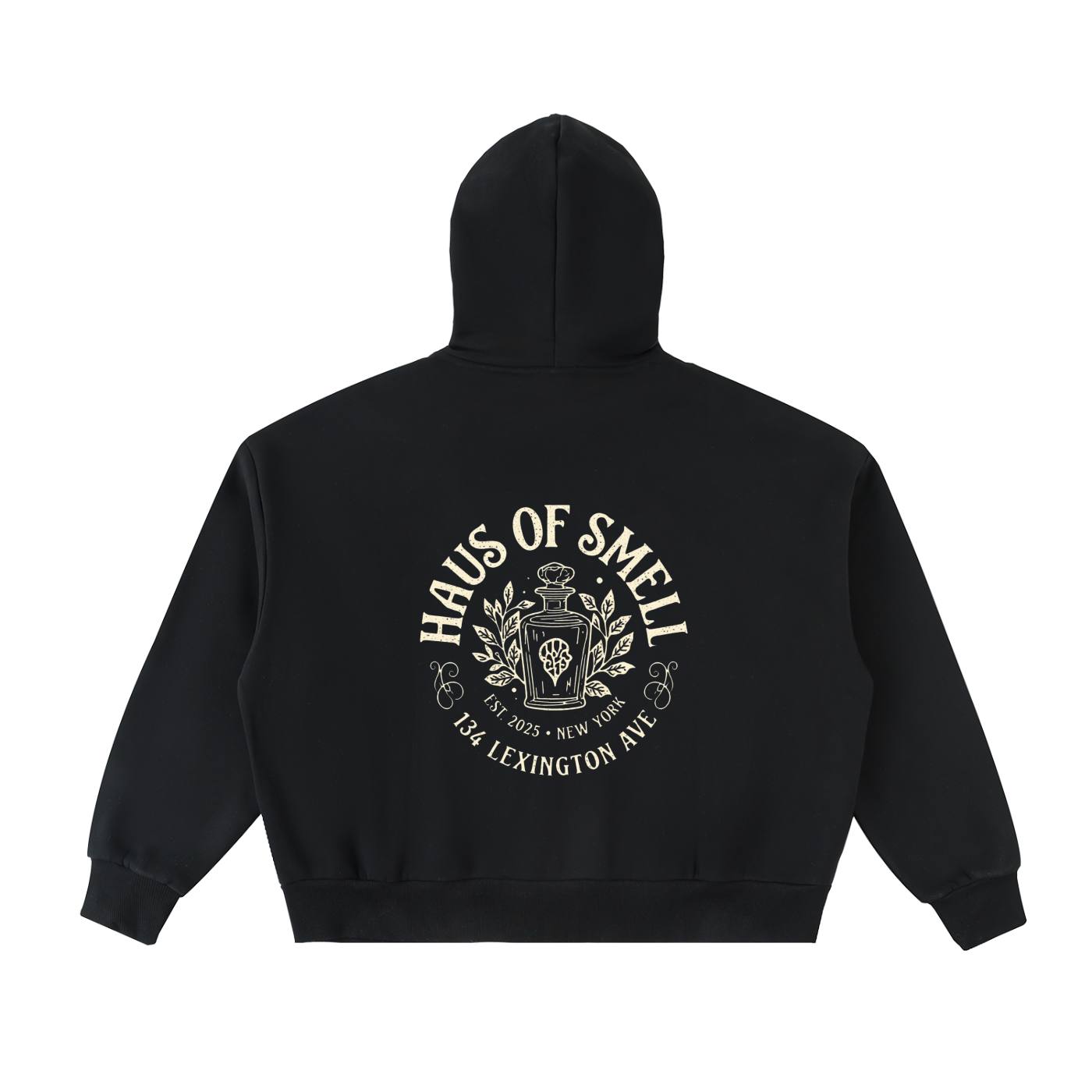 Fleeced Full-Zip Boxy Hoodie