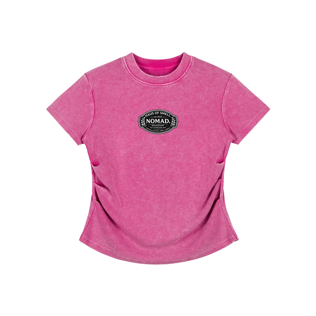 Vintage Washed Bodycon Cotton T-Shirt