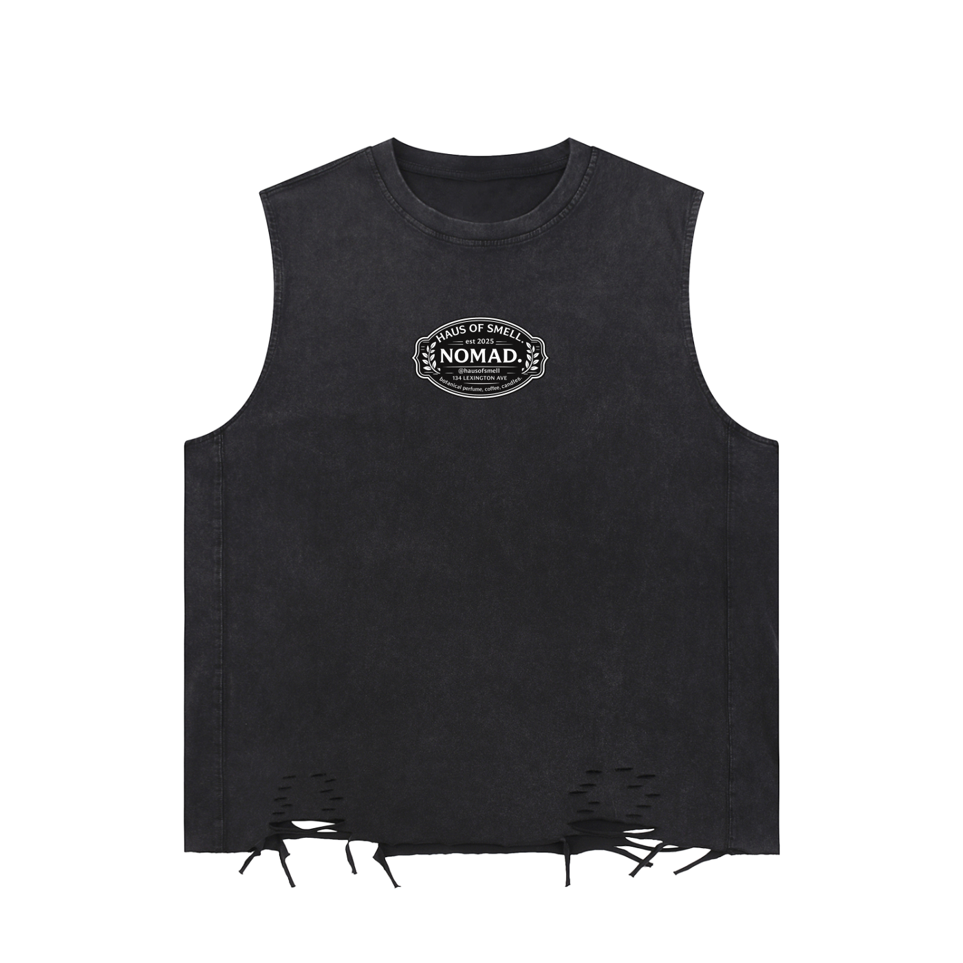 Snow Washed Raw-Hem Tank Top
