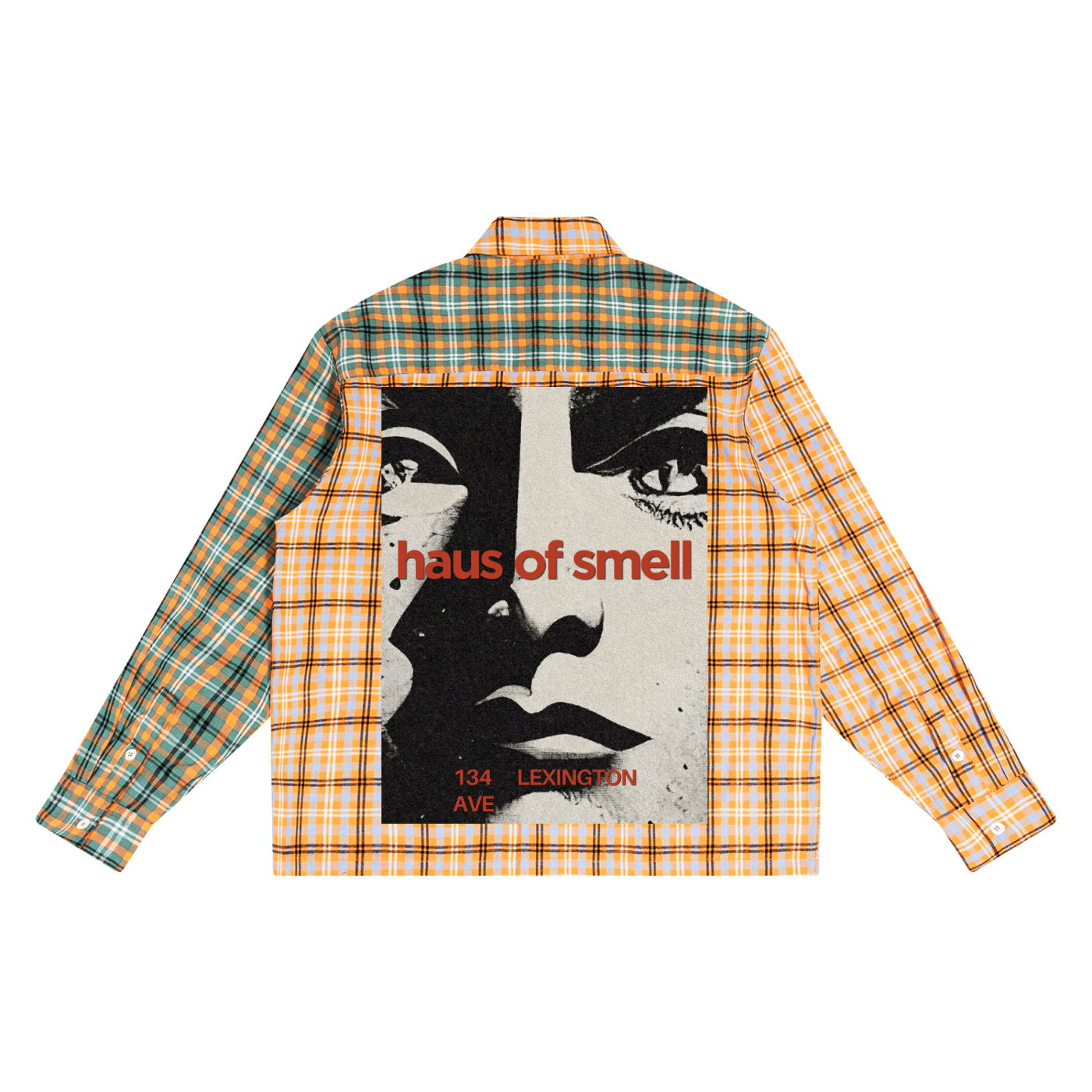 Unisex Oversized Plaid Color Block Shirt