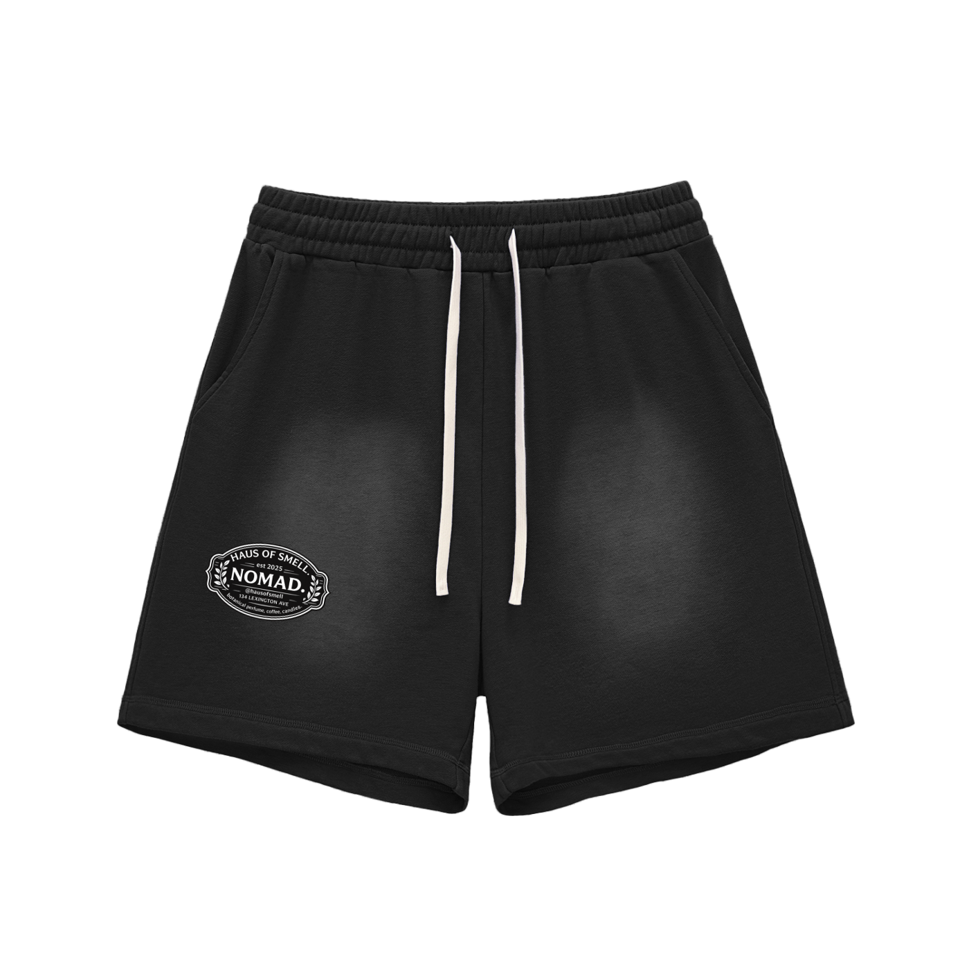 Sun Fade Raw Edge Cotton Shorts