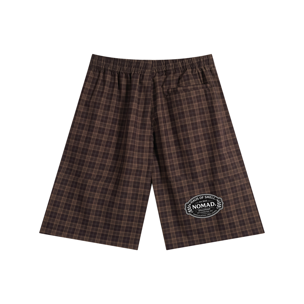 Unisex Plaid Wide Leg Shorts