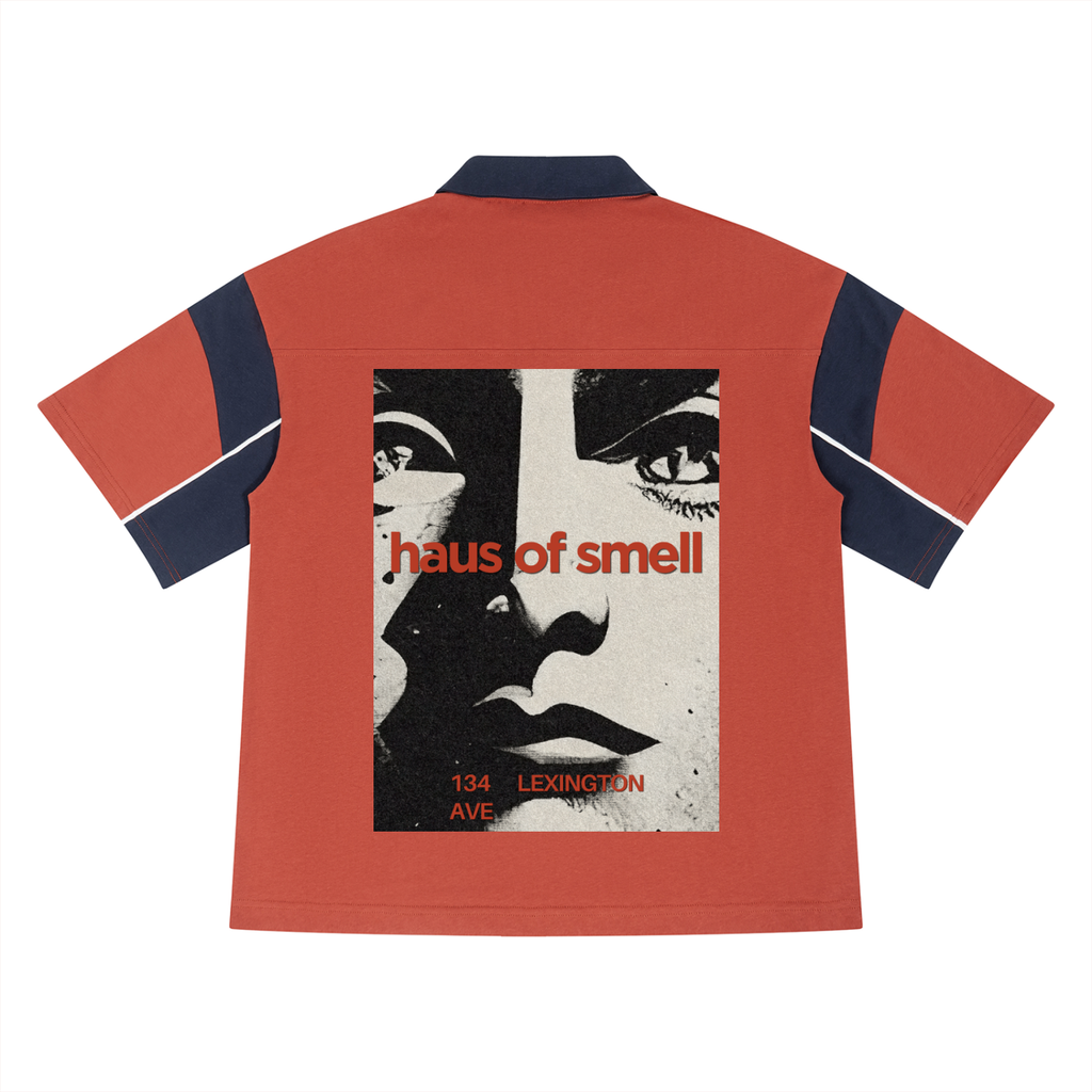 Unisex Boxy Color Block Polo Shirt