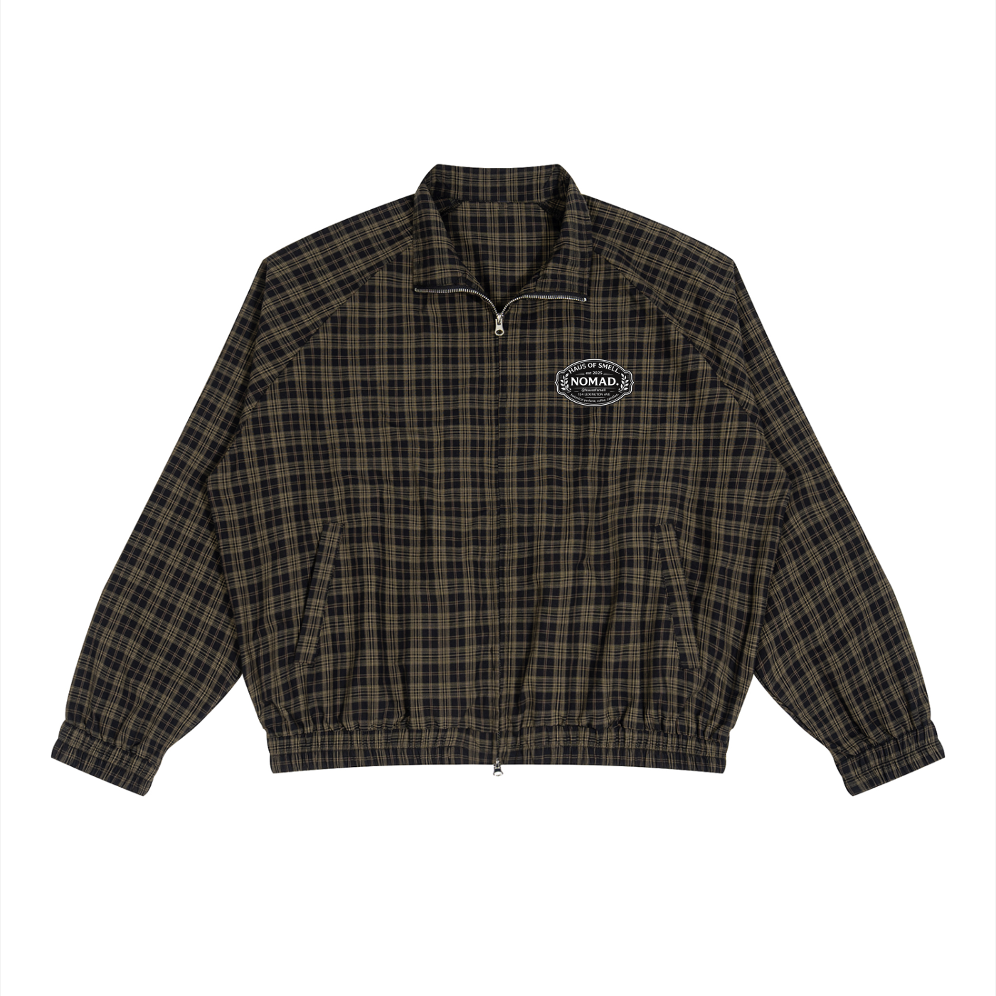 Unisex Plaid Full-Zip Track Jacket