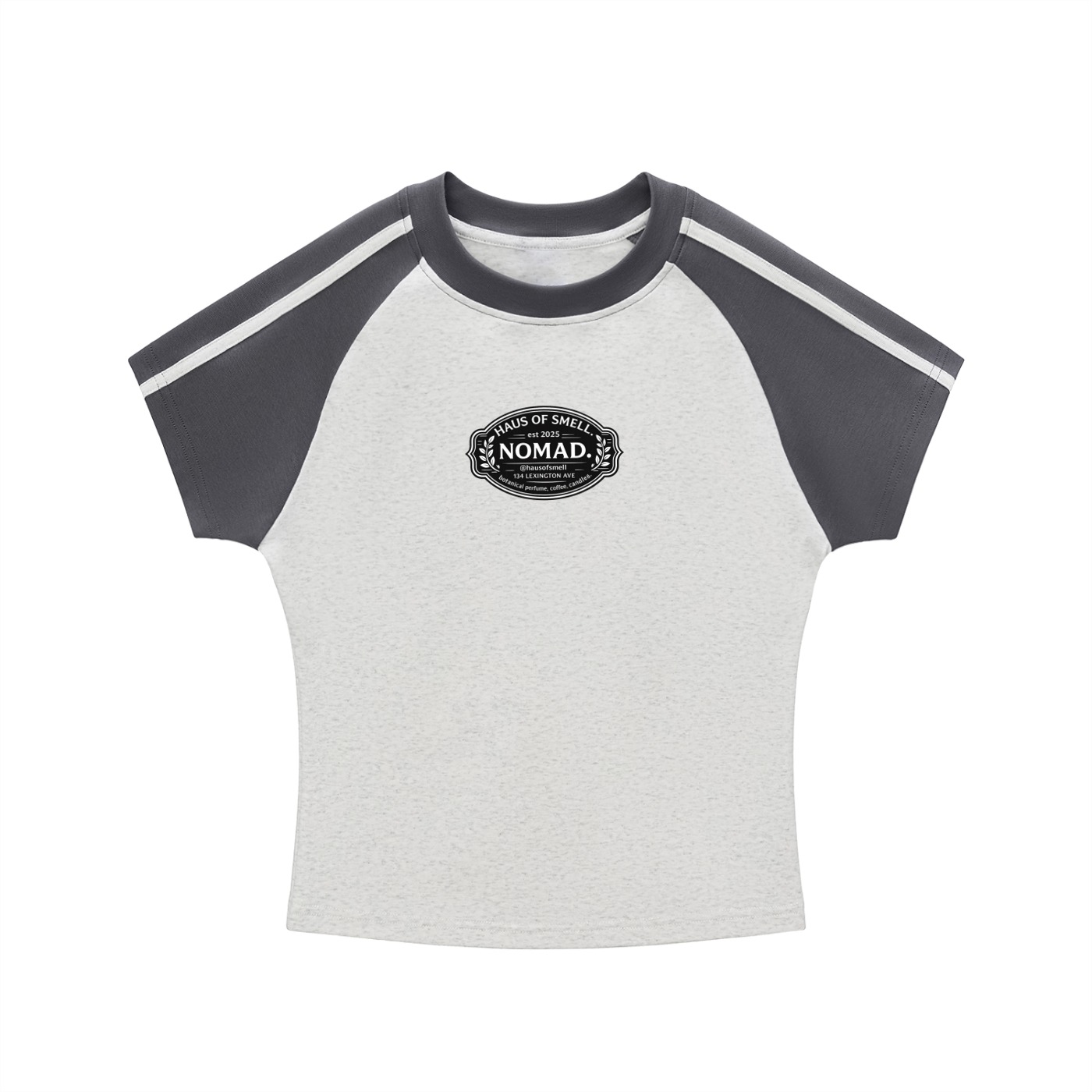 Contrast Stripes Bodycon Raglan  Sleeve T-Shirt